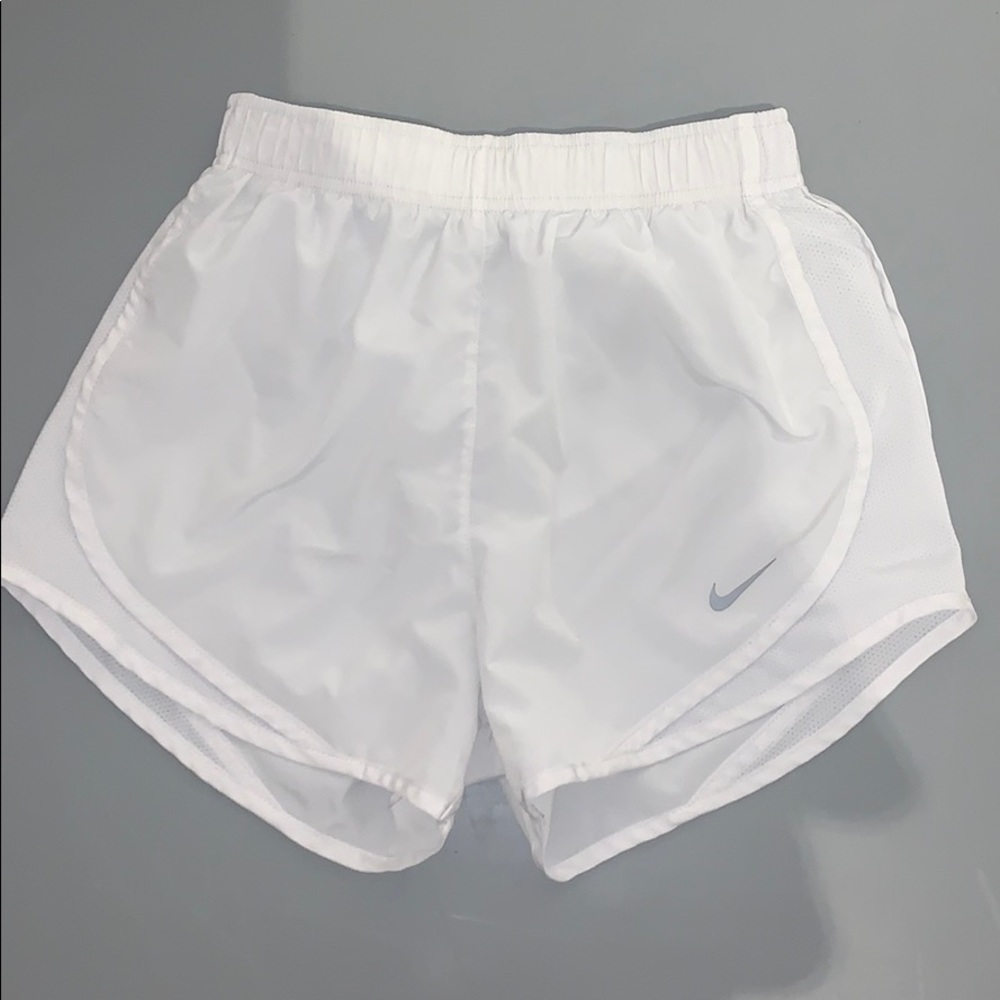 Nike white running shorts
